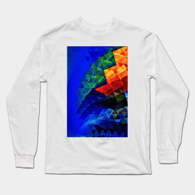 Solar Landscape ∆∆∆∆ Geometric Vector Design Long Sleeve T-Shirt by DankFutura